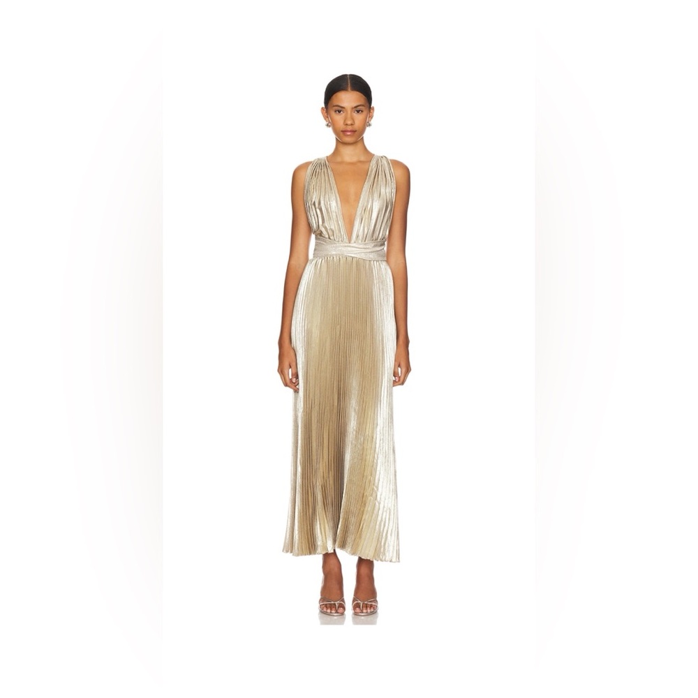 L’Idee Moderniste Gown in Gold Shimmer